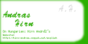 andras hirn business card